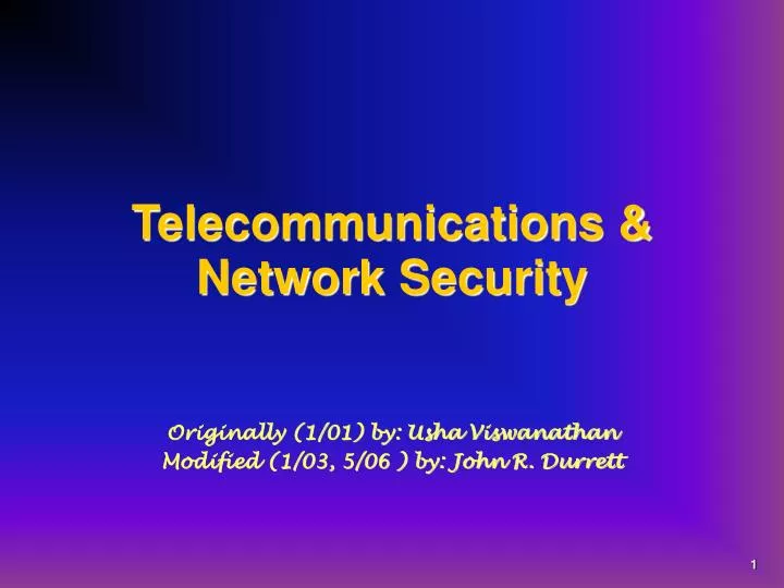 telecommunications network security