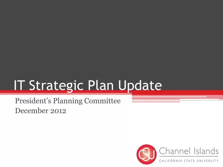 it strategic plan update