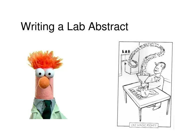 writing a lab abstract