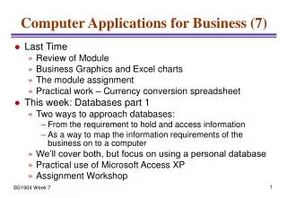 Computer Applications for Business (7)