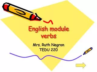 English module verbs