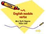 English module verbs - slide 1