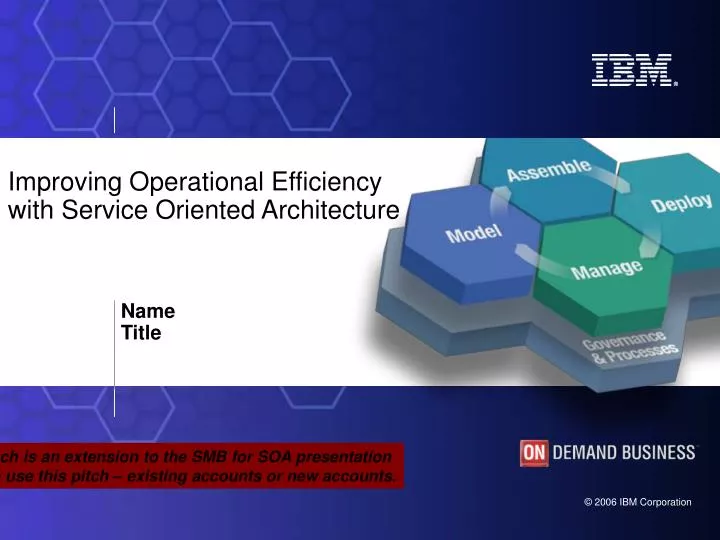 improving operational efficiency with service oriented architecture