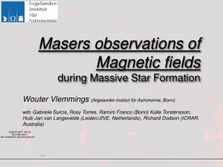 Masers observations of Magnetic fields during Massive Star Formation
