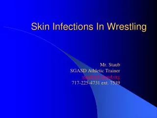 Skin Infections In Wrestling