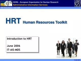 HRT Human Resources Toolkit