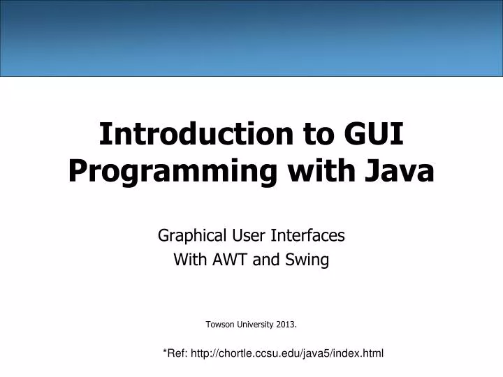 introduction to gui programming with java