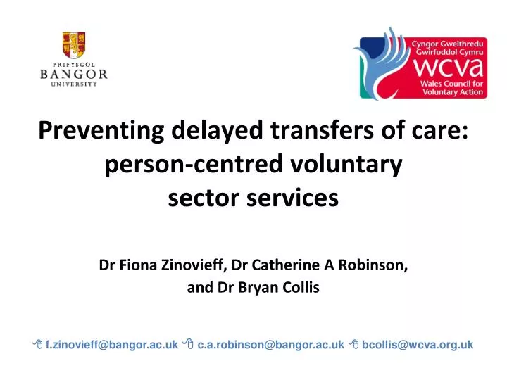 preventing delayed transfers of care person centred voluntary sector services