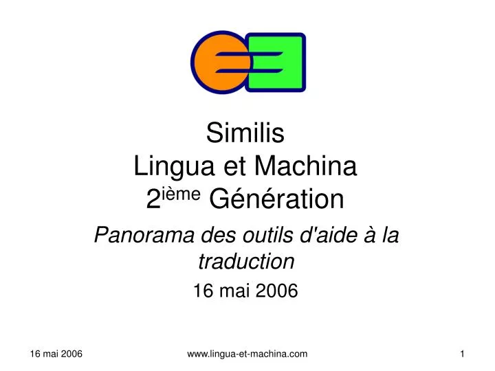 similis lingua et machina 2 i me g n ration