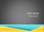 FAST FOOD - slide 1