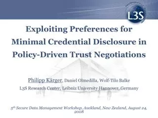 Exploiting Preferences for Minimal Credential Disclosure in Policy-Driven Trust Negotiations
