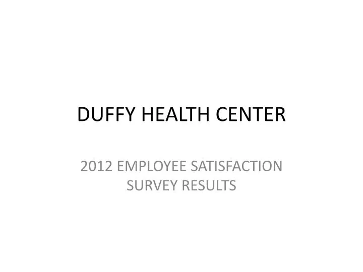 duffy health center