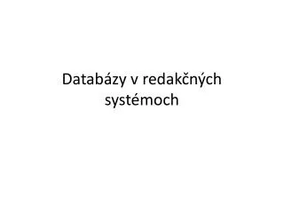 datab zy v redak n ch syst moch