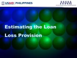 Estimating the Loan Loss Provision