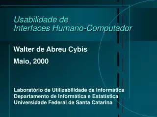 usabilidade de interfaces humano computador