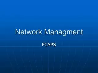 Network Managment