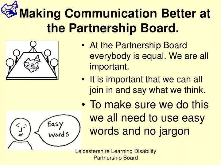 making communication better at the partnership board