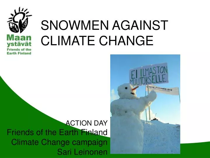snowmen against climate change