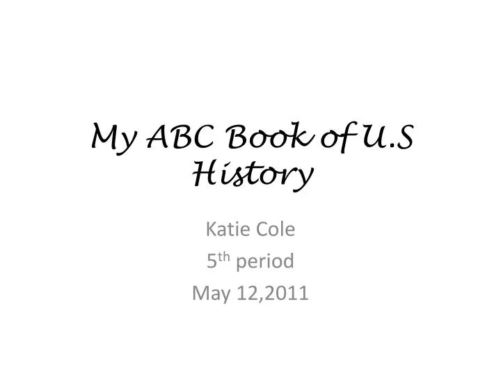 my abc book of u s history