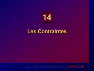 les contraintes