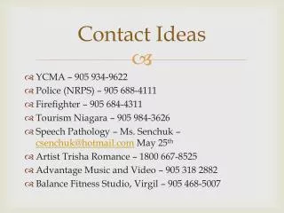 contact ideas