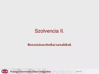szolvencia ii
