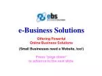 e-Business Solutions Offering Powerful Online Business Solutions