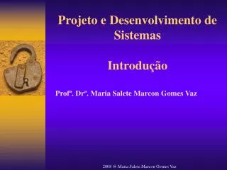 projeto e desenvolvimento de sistemas introdu o