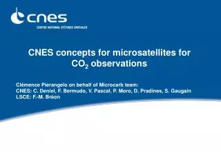 CNES concepts for microsatellites for CO 2 observations