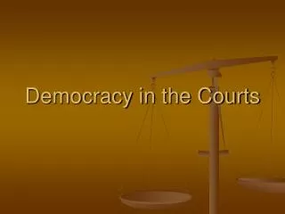 Democracy in the Courts