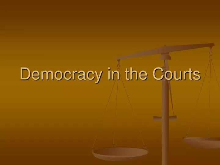 democracy in the courts
