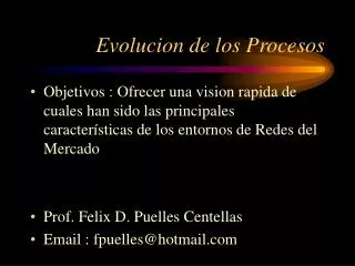 evolucion de los procesos