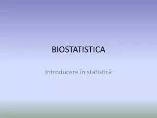 biostatistica