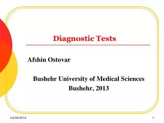 Diagnostic Tests