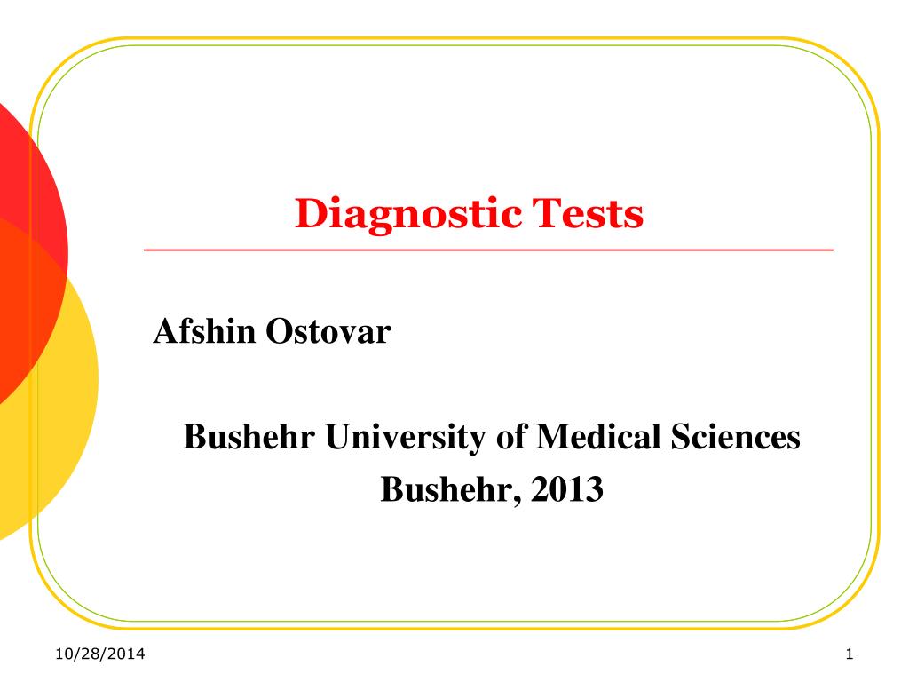 PPT - Diagnostic Tests PowerPoint Presentation, free download - ID:5953254