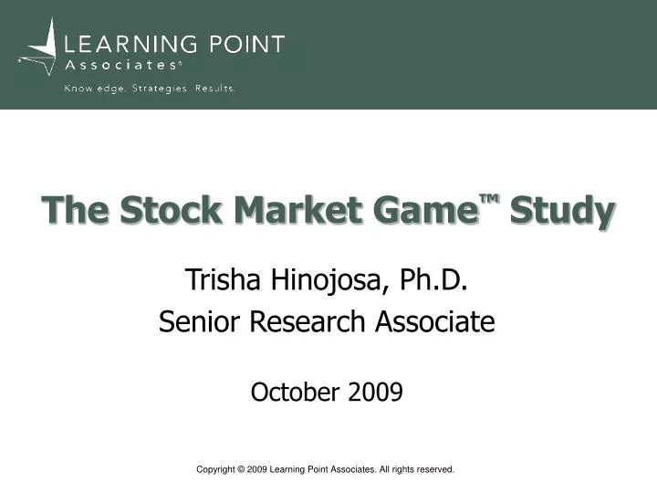 the stock market game study