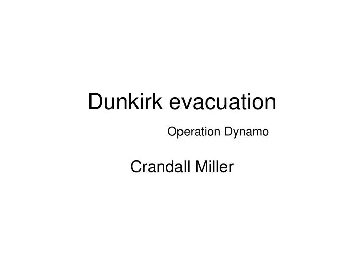 dunkirk evacuation operation dynamo