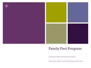 Family Pact Program