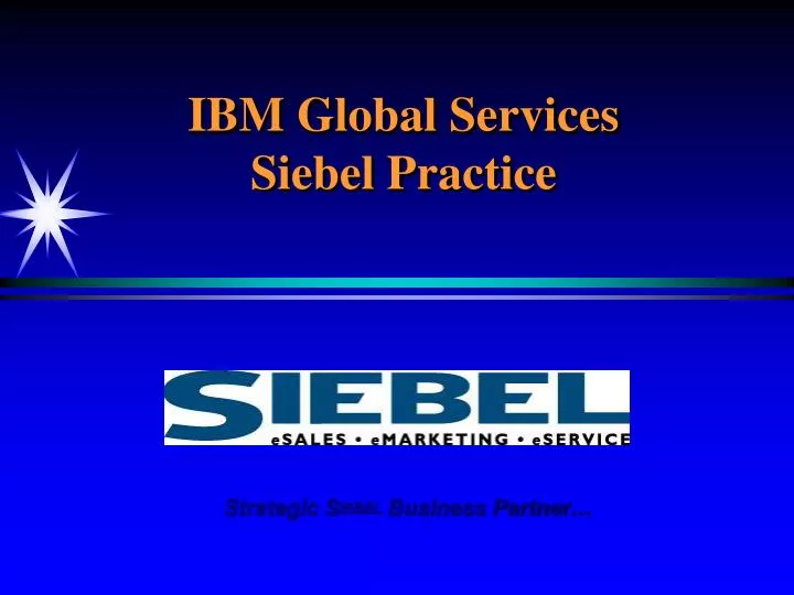 ibm global services siebel practice
