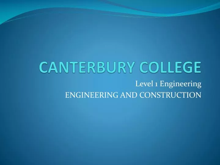 canterbury college