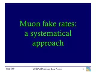 Muon fake rates: a systematical approach