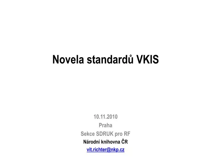 novela standard vkis