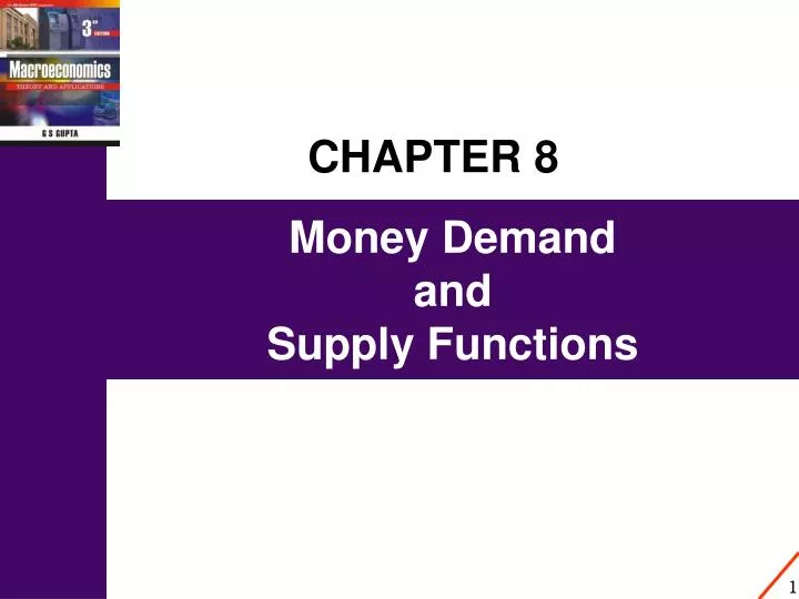 money demand and supply functions