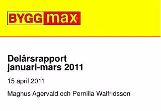 del rsrapport januari mars 2011