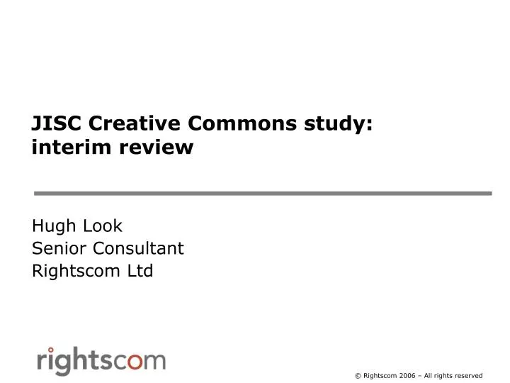 jisc creative commons study interim review