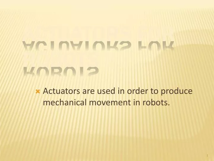 actuators for robots