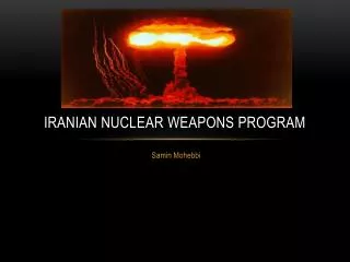 Iranian Nuclear Weapons program