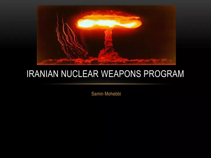 iranian nuclear weapons program