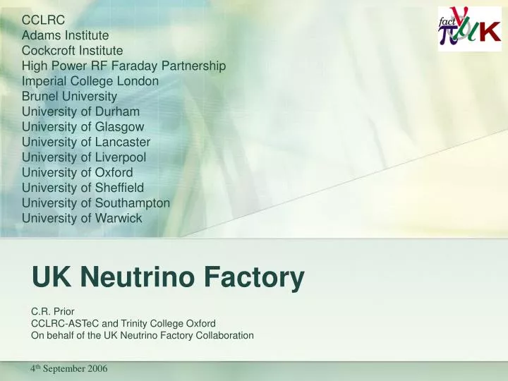 uk neutrino factory