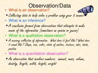 Observation/Data